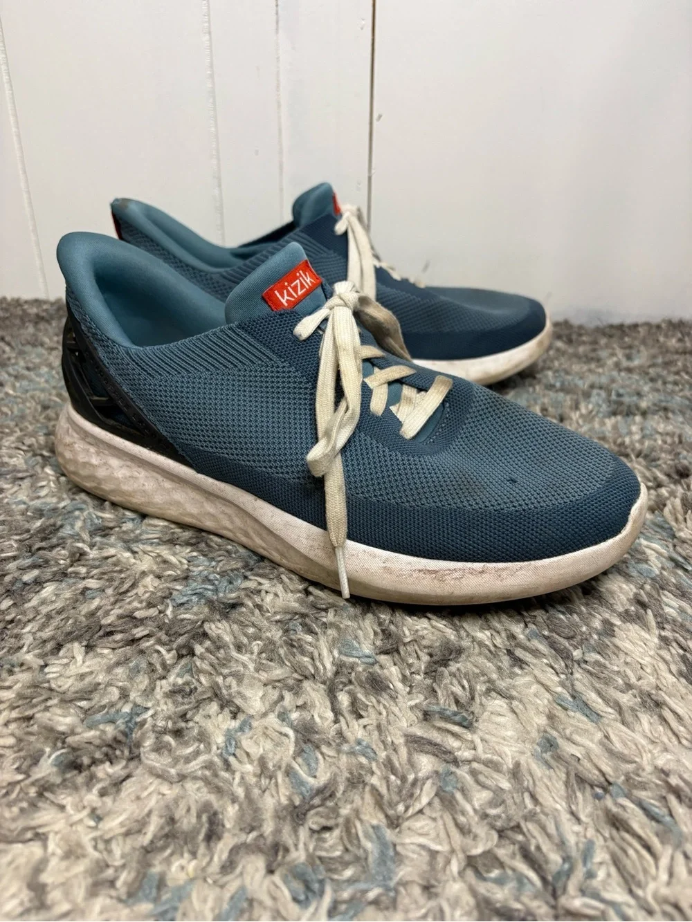 Kizik Shoes Mens 9.5 Wide Athens Hands Free Knit Mesh Walking Comfort Athletic